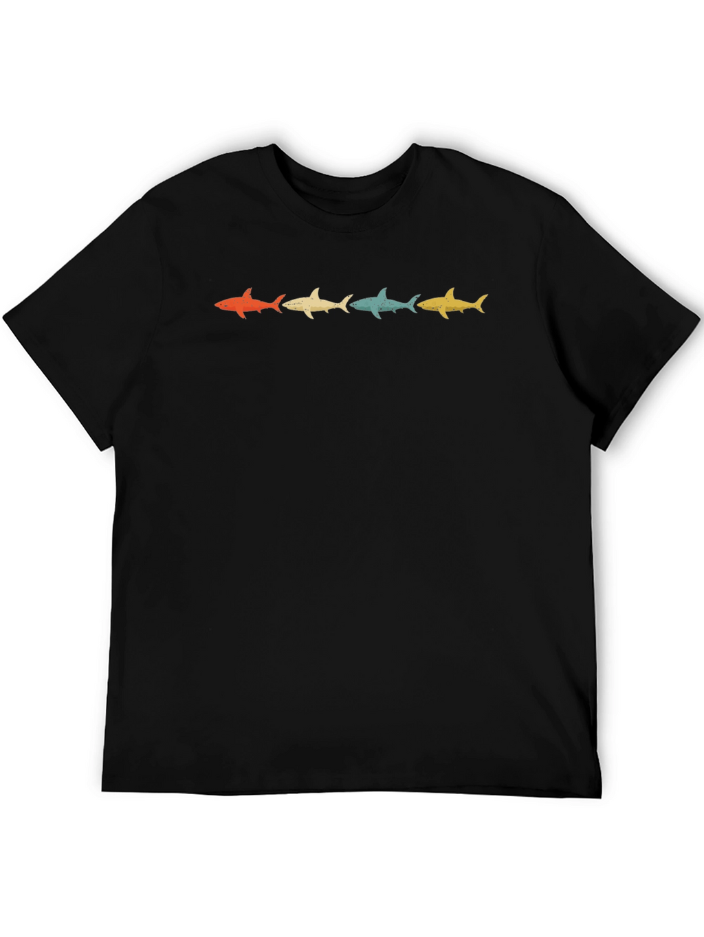 Retro Shark Row Graphic T-Shirt