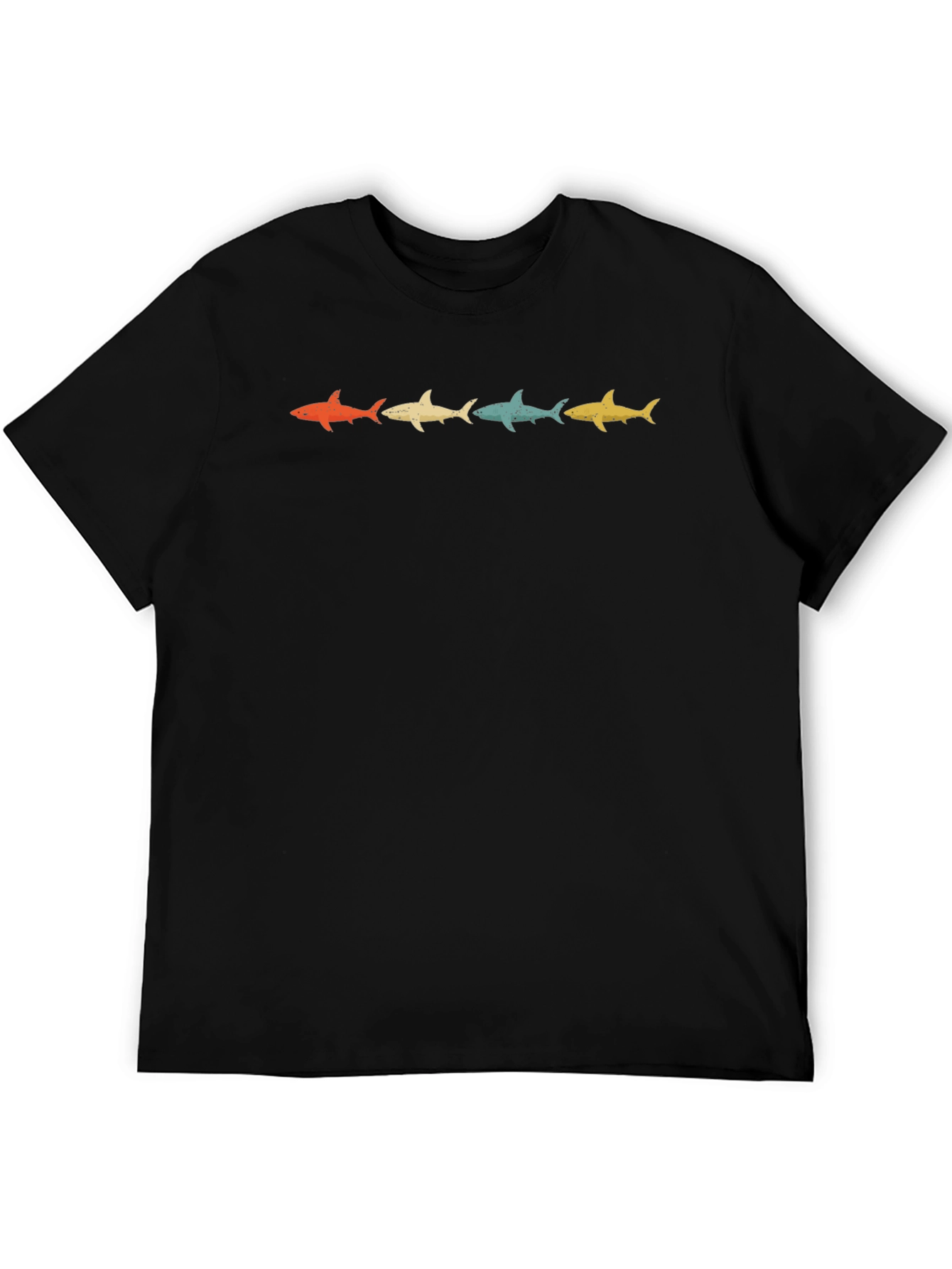 Retro Shark Row Graphic T-Shirt