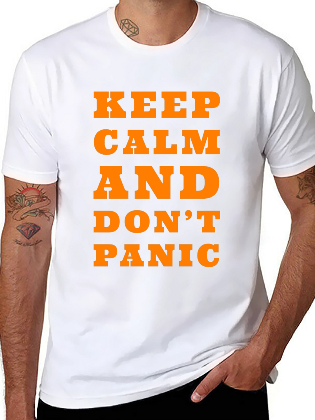 Keep Calm and Dont Panic T-Shirt - Black