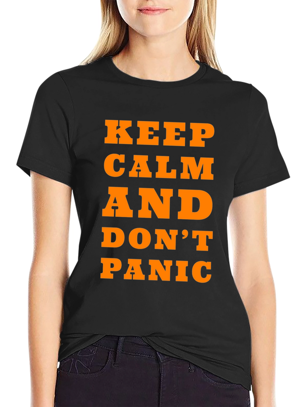 Keep Calm and Dont Panic T-Shirt - Black