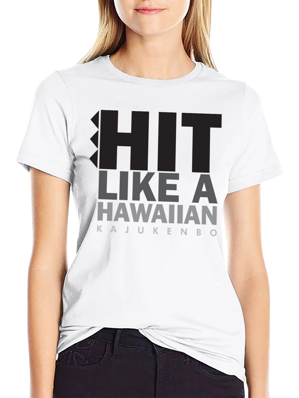 Hit Like A Hawaiian T-Shirt - Black