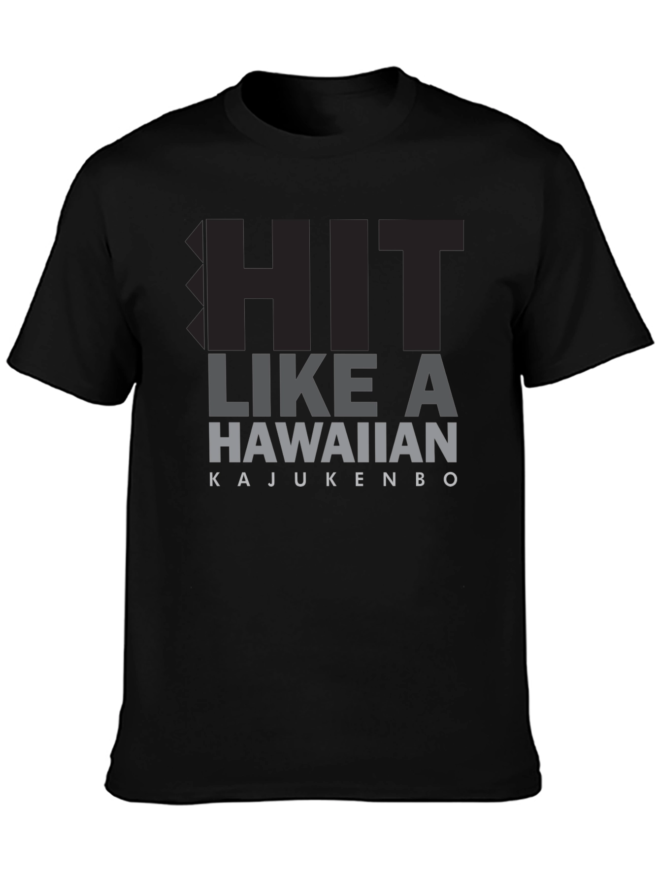 Hit Like A Hawaiian T-Shirt - Black