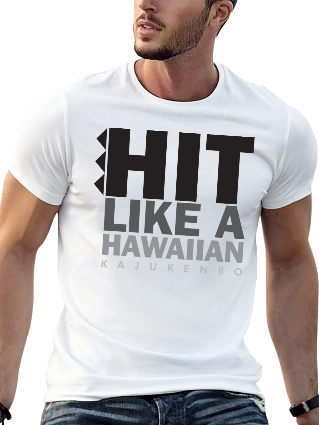 Hit Like A Hawaiian T-Shirt - Black