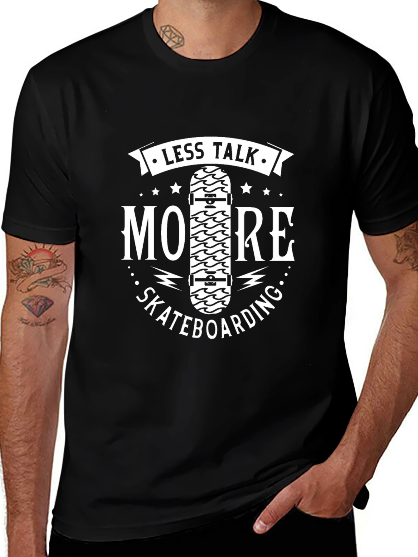 Less Talk More Skateboarding Graphic Tee