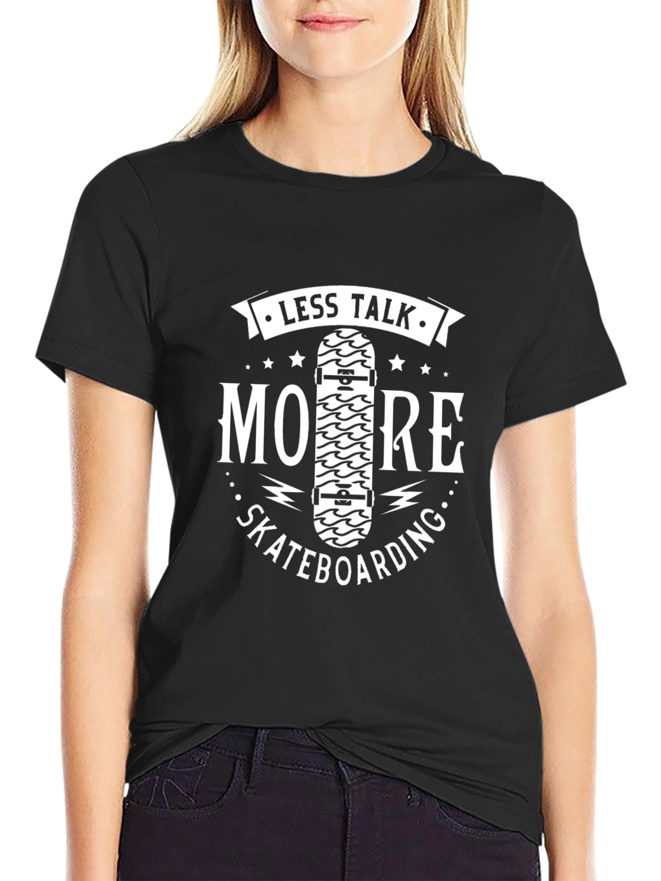 Less Talk More Skateboarding Graphic Tee