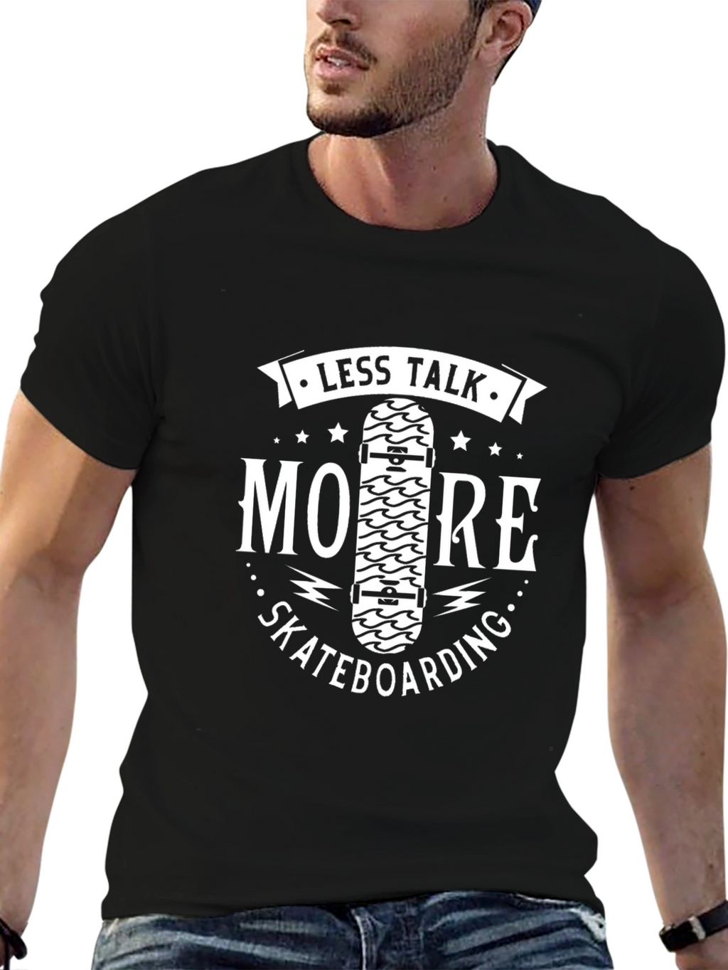 Less Talk More Skateboarding Graphic Tee