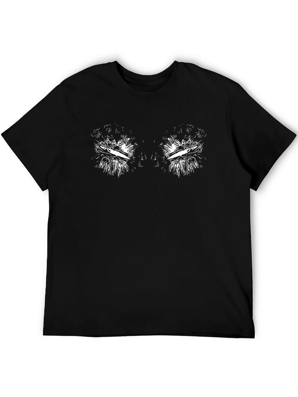 Black T-Shirt with Graphic Eyes