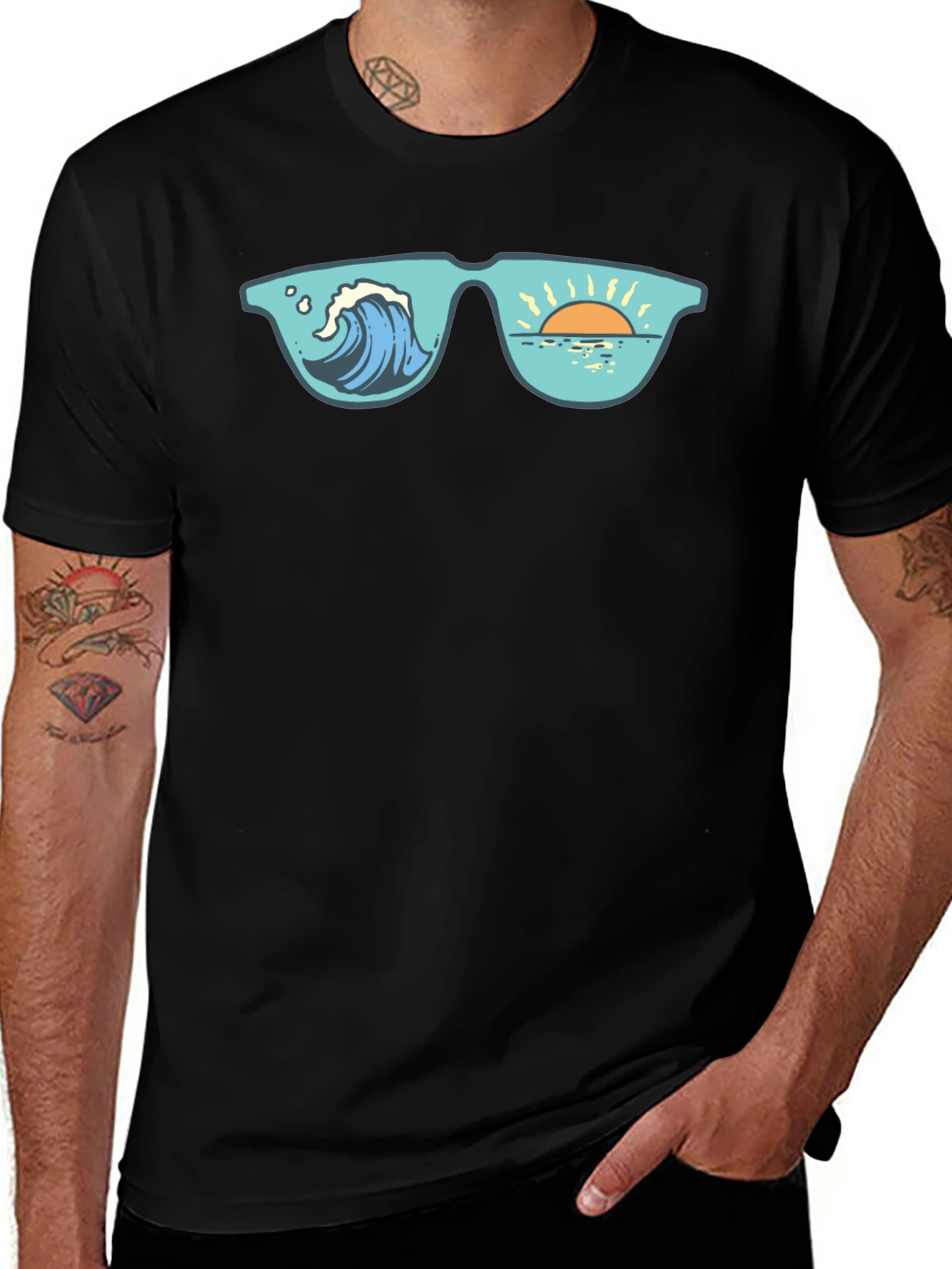 Ocean View Sunglasses Graphic Tee