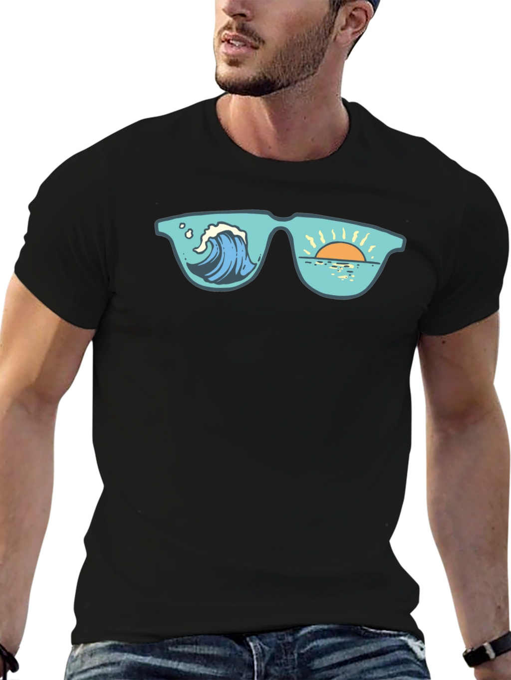 Ocean View Sunglasses Graphic Tee