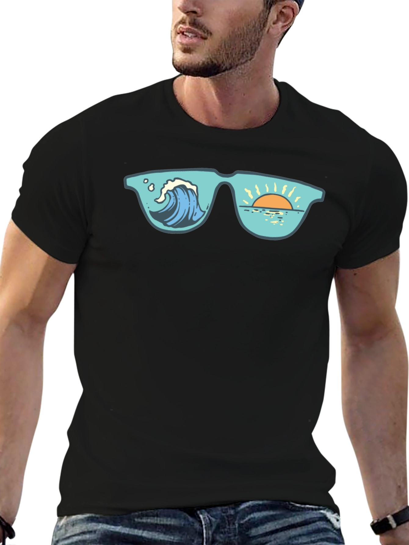 Ocean View Sunglasses Graphic Tee