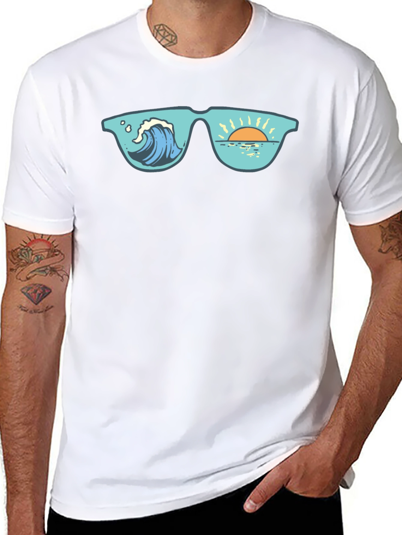 Ocean View Sunglasses Graphic Tee