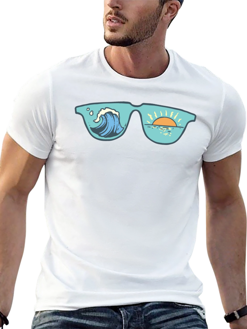 Ocean View Sunglasses Graphic Tee