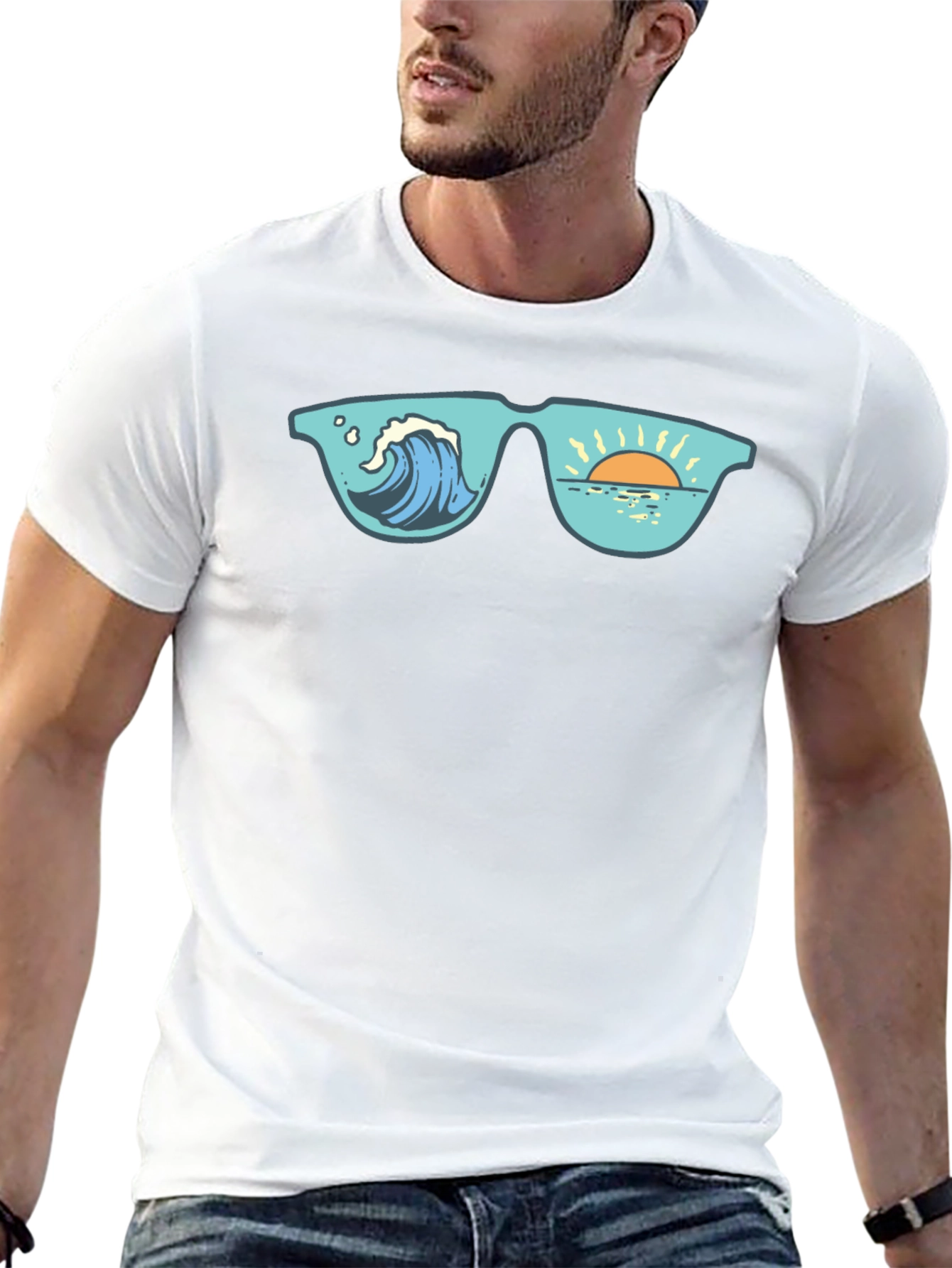Ocean View Sunglasses Graphic Tee