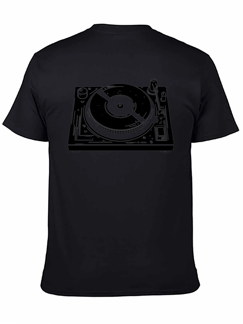 DJ Turntable Graphic T-Shirt - Black