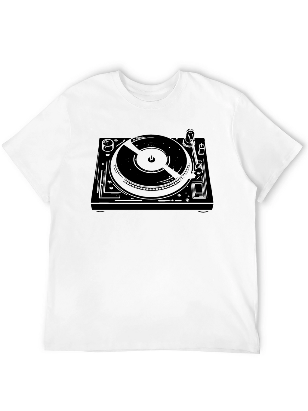DJ Turntable Graphic T-Shirt - Black