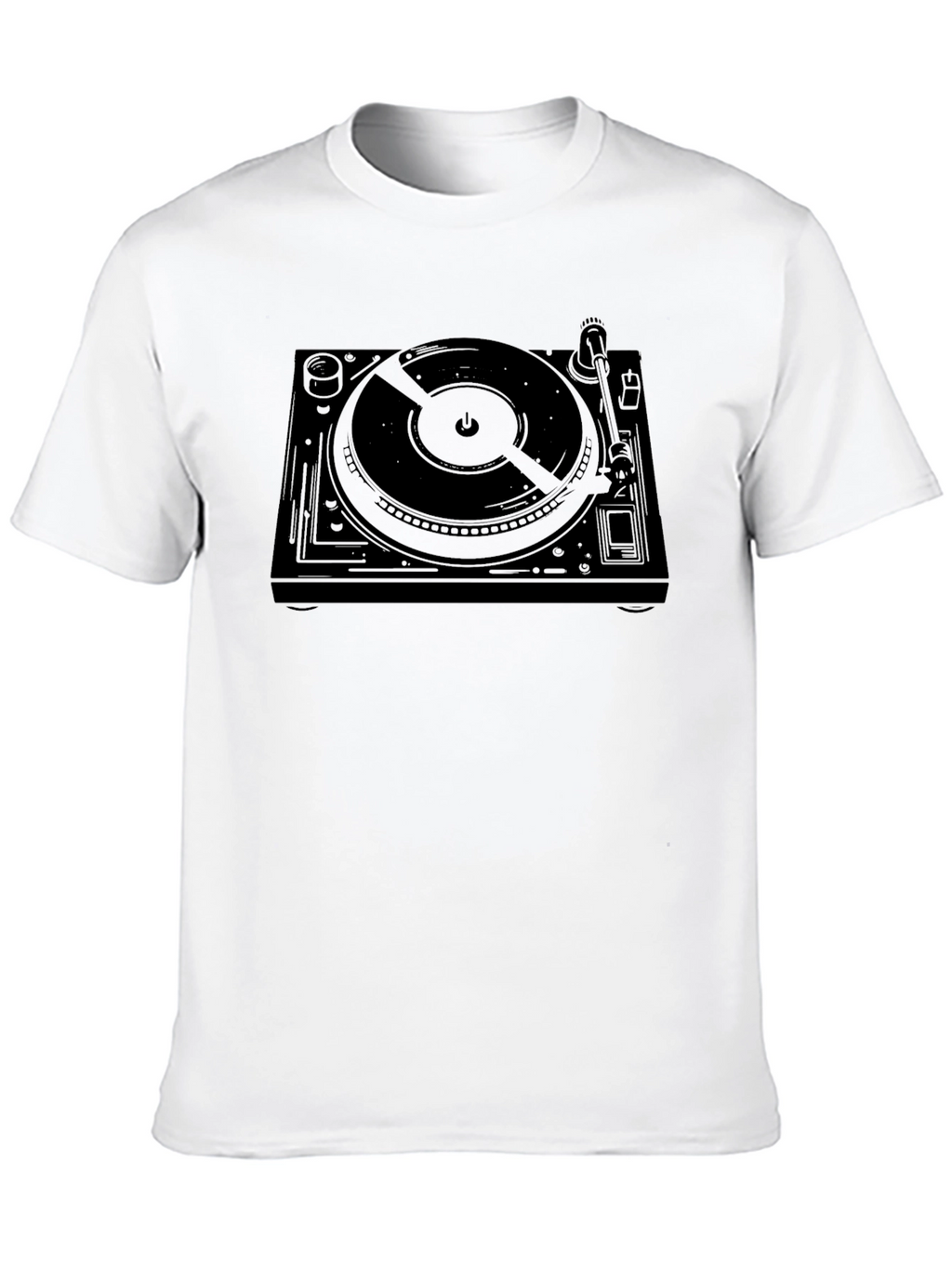 DJ Turntable Graphic T-Shirt - Black