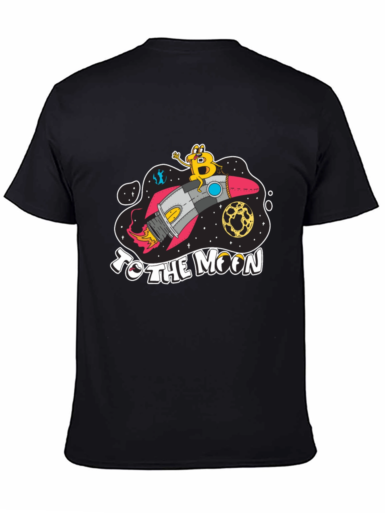 Bitcoin To The Moon Black T-Shirt