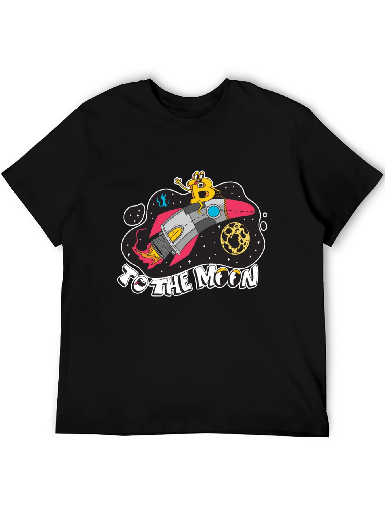 Bitcoin To The Moon Black T-Shirt