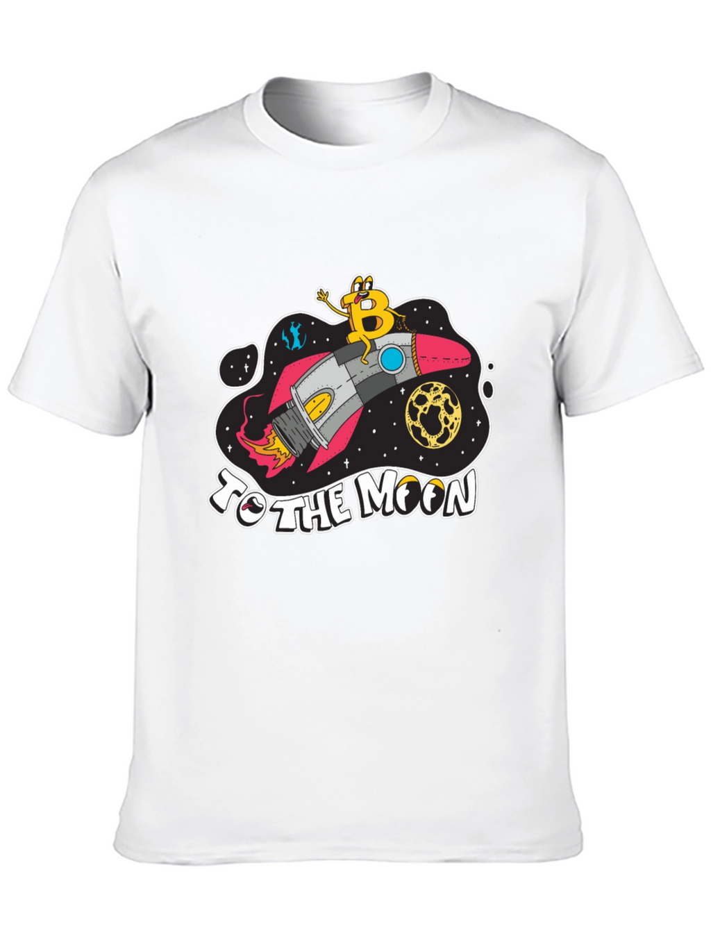 Bitcoin To The Moon Black T-Shirt