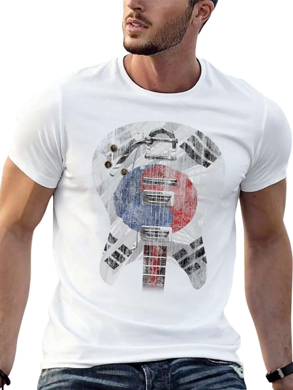 Korea Guitar Flag T-Shirt