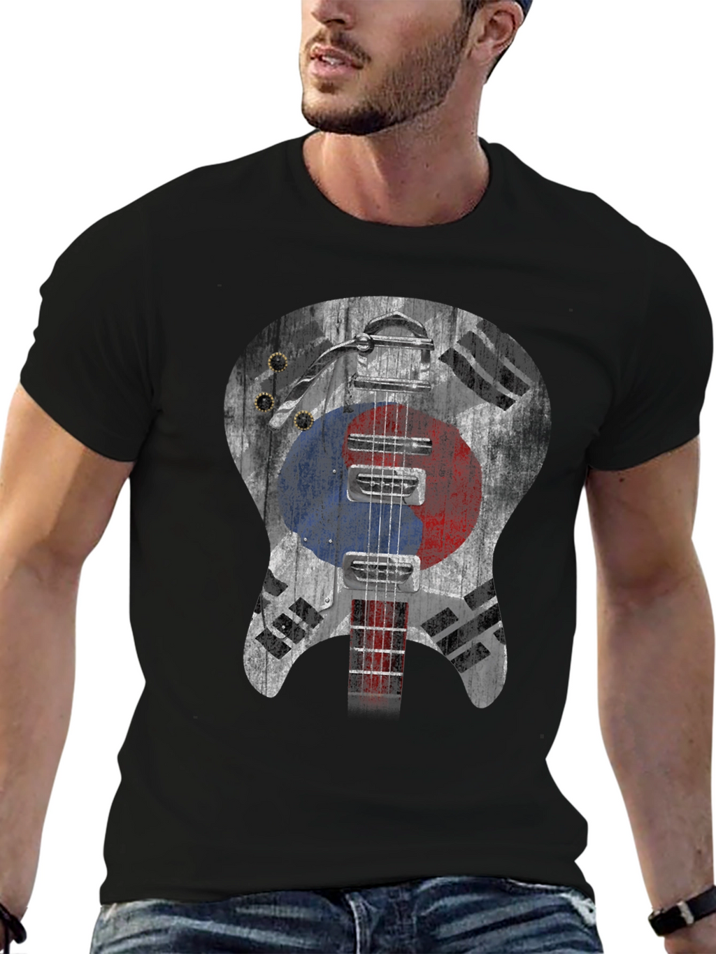 Korea Guitar Flag T-Shirt