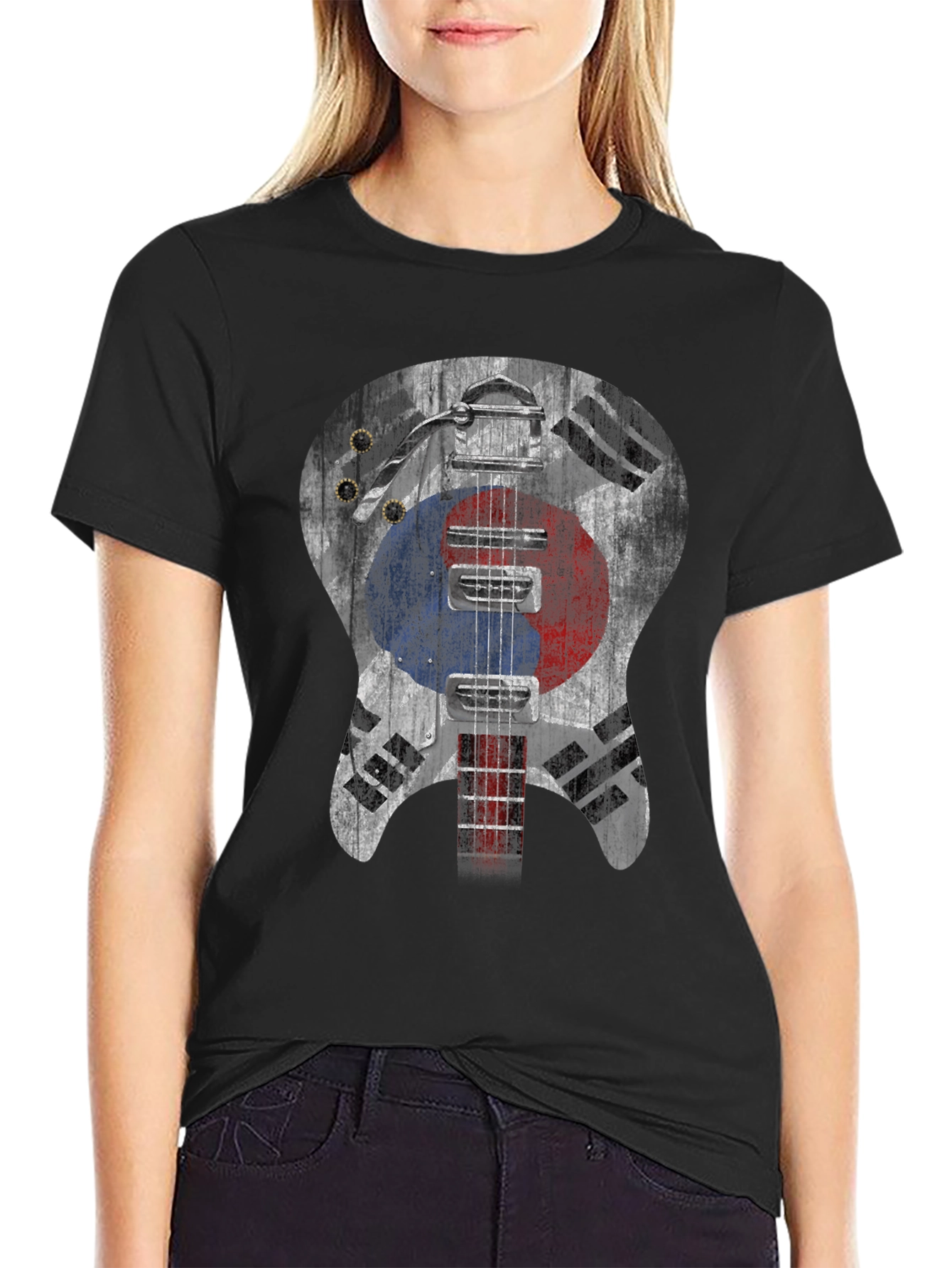Korea Guitar Flag T-Shirt