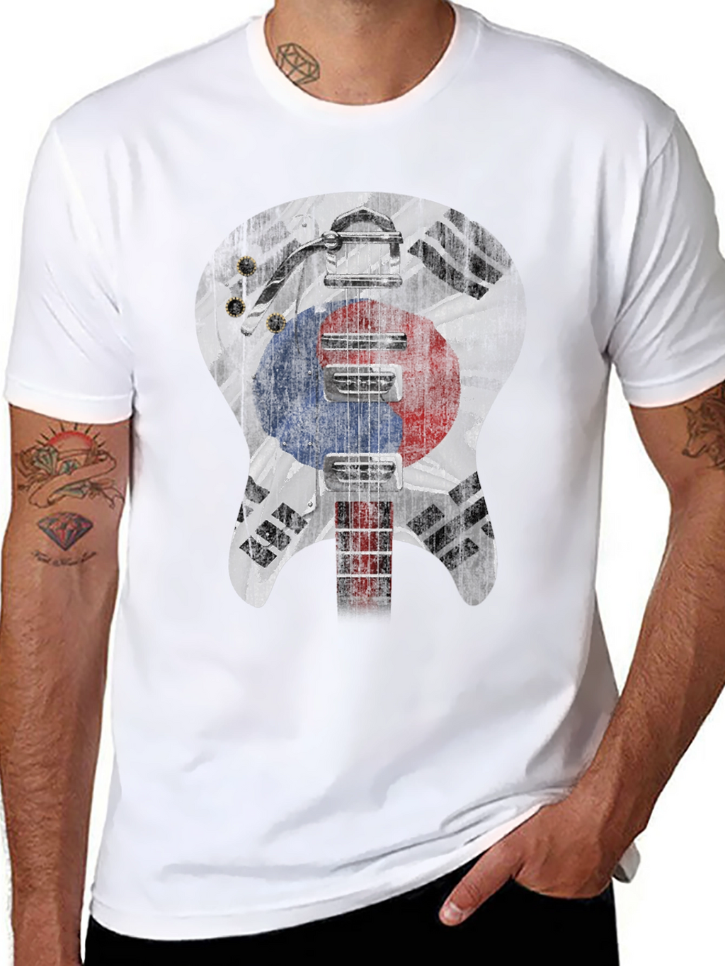 Korea Guitar Flag T-Shirt