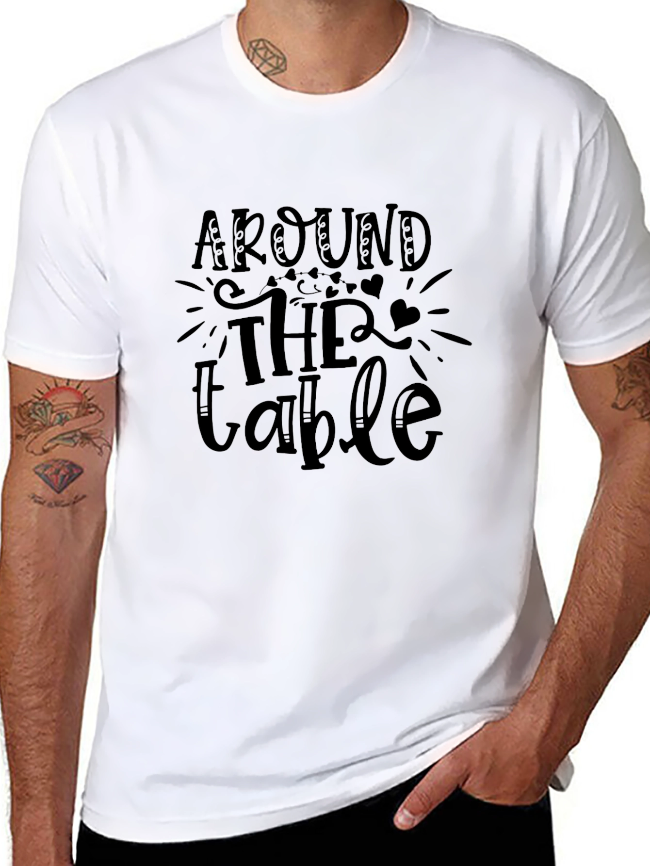 Around the Table Black Graphic Tee