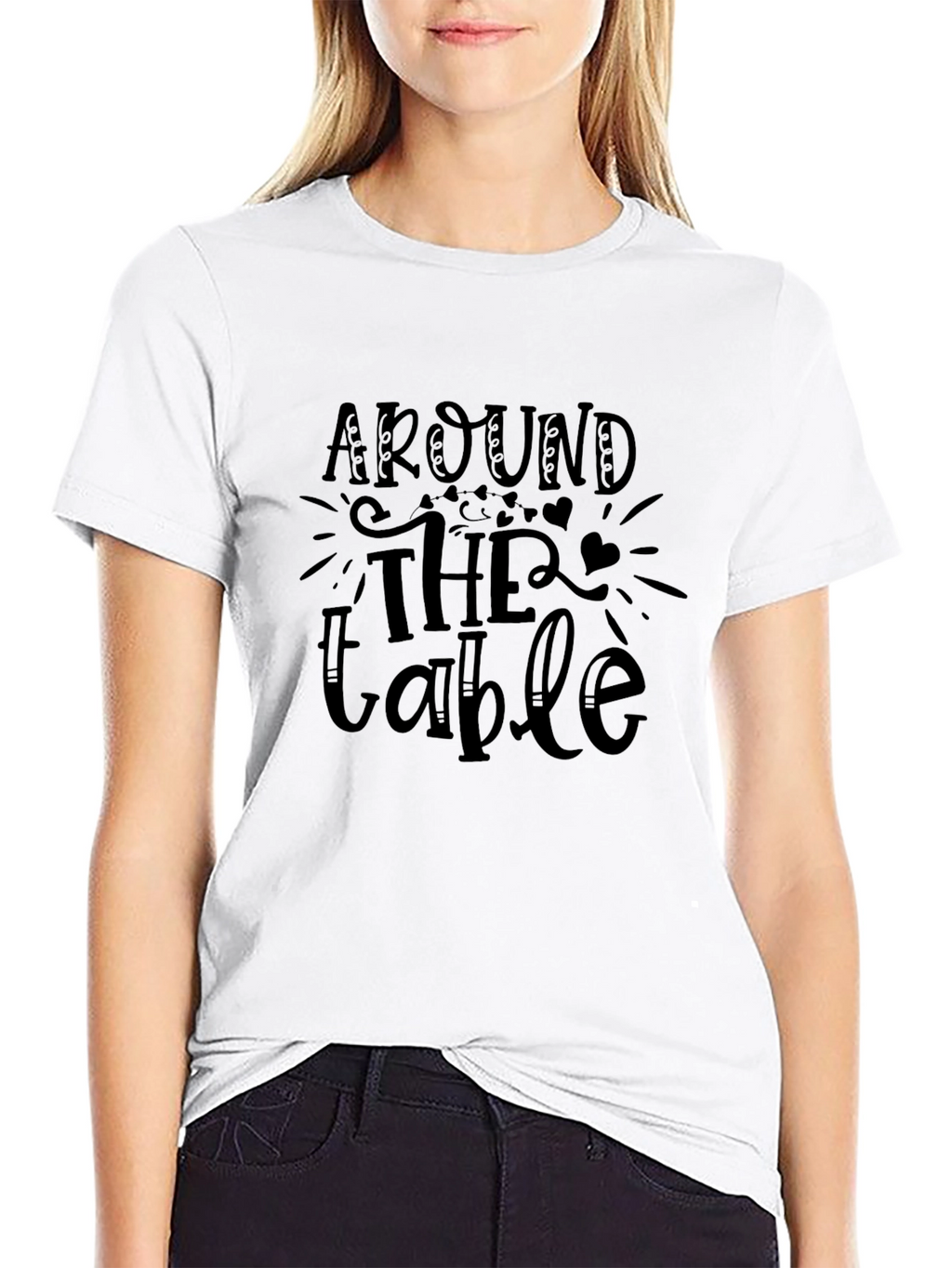 Around the Table Black Graphic Tee
