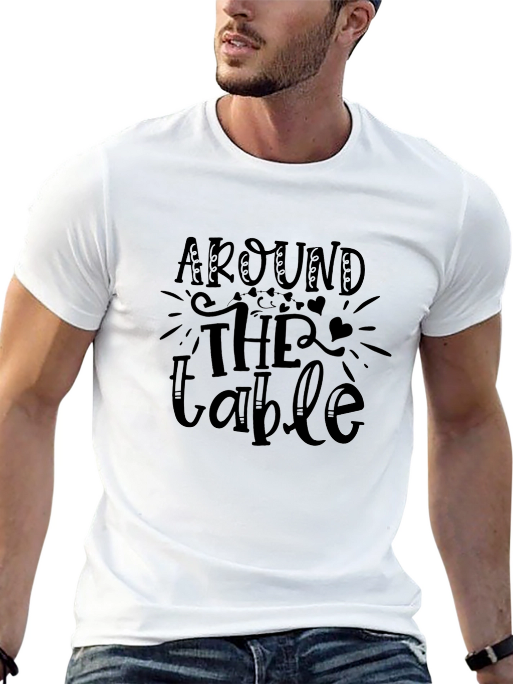 Around the Table Black Graphic Tee