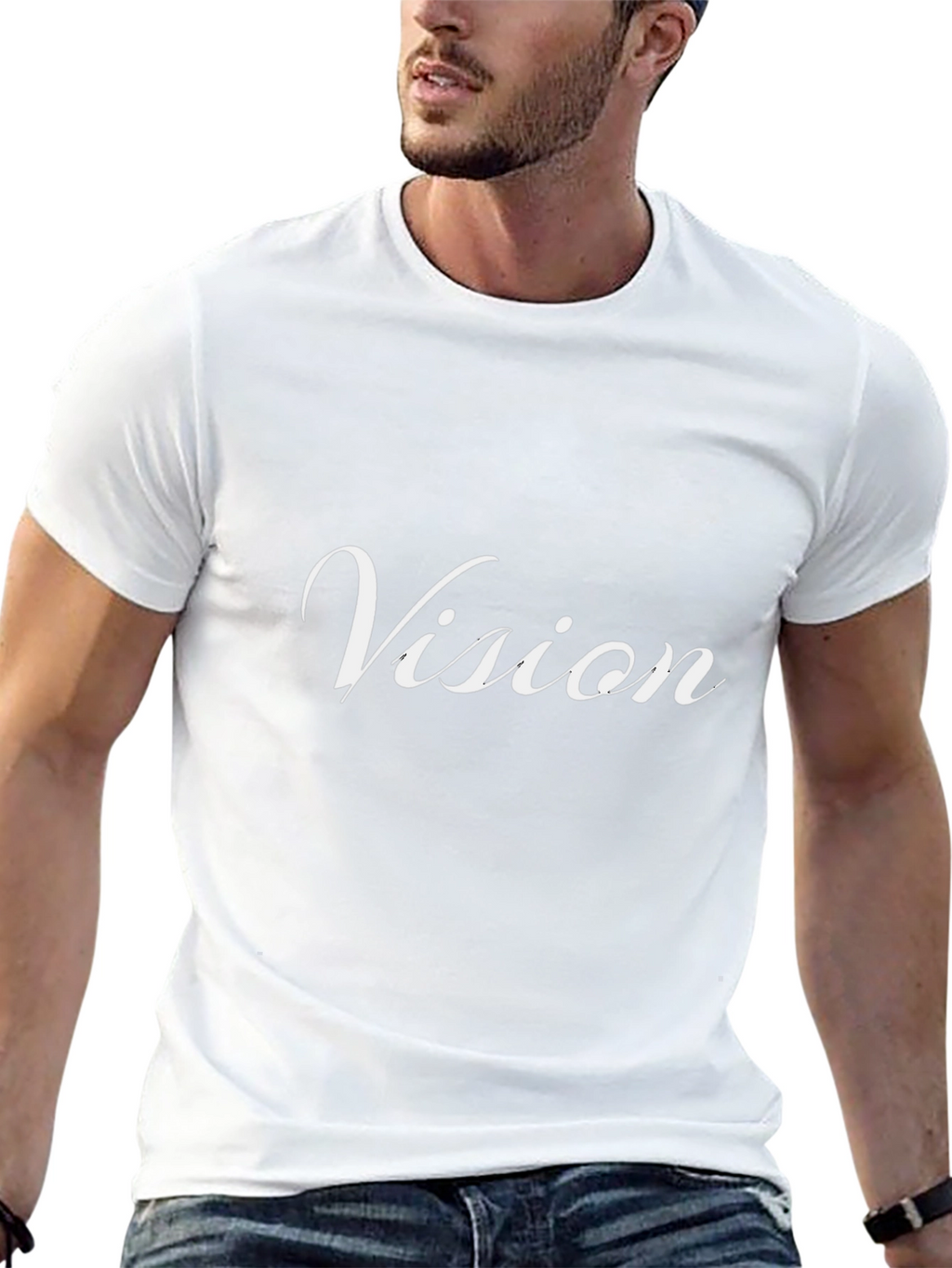 Vision Tee - Stylish Black Cotton Blend T-Shirt
