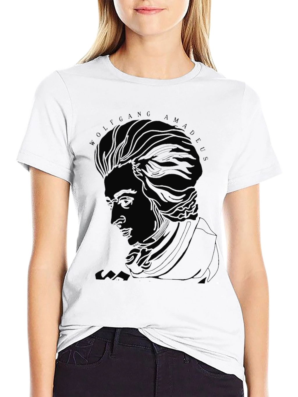 Wolfgang Amadeus Mozart Graphic Tee - Black