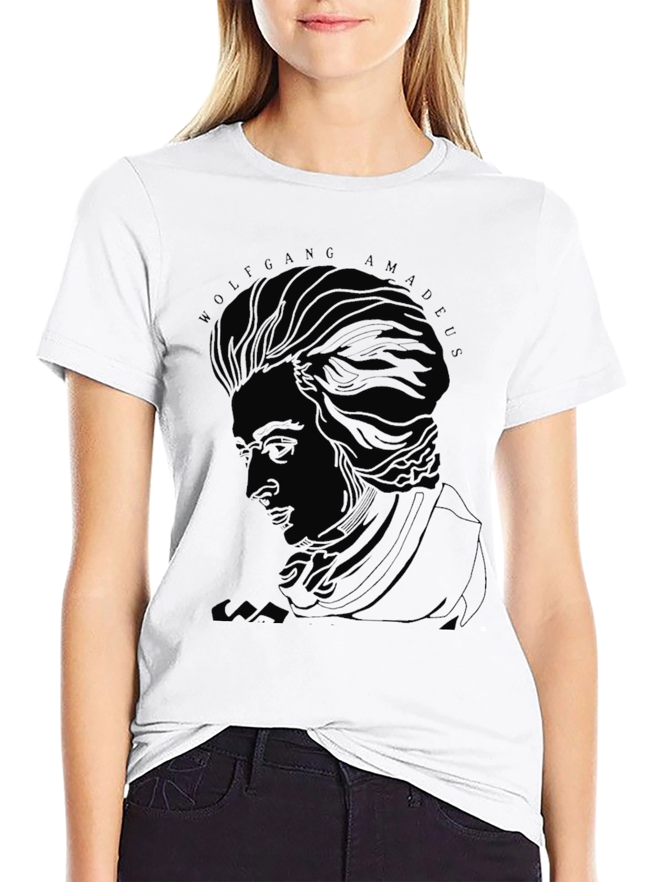 Wolfgang Amadeus Mozart Graphic Tee - Black