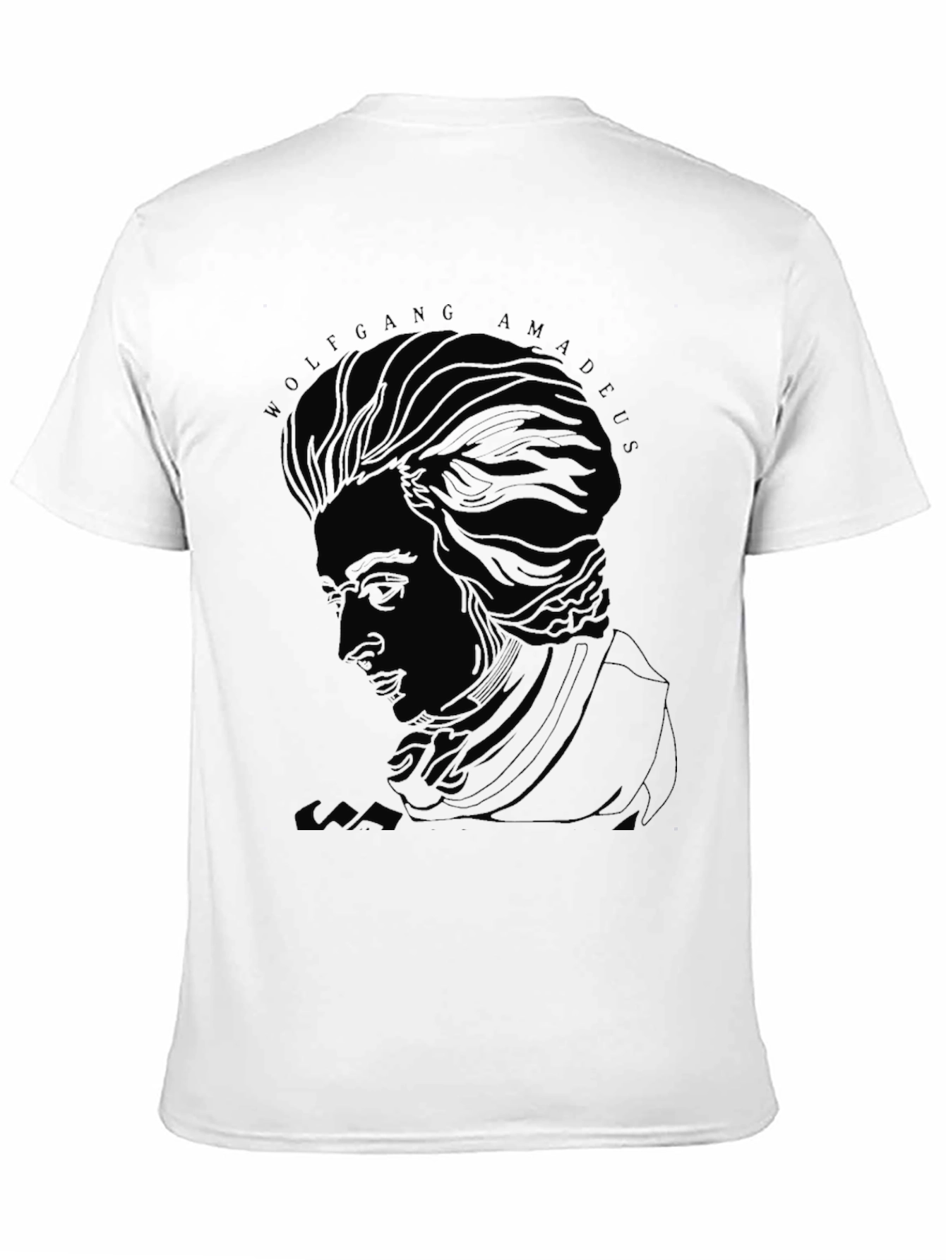 Wolfgang Amadeus Mozart Graphic Tee - Black