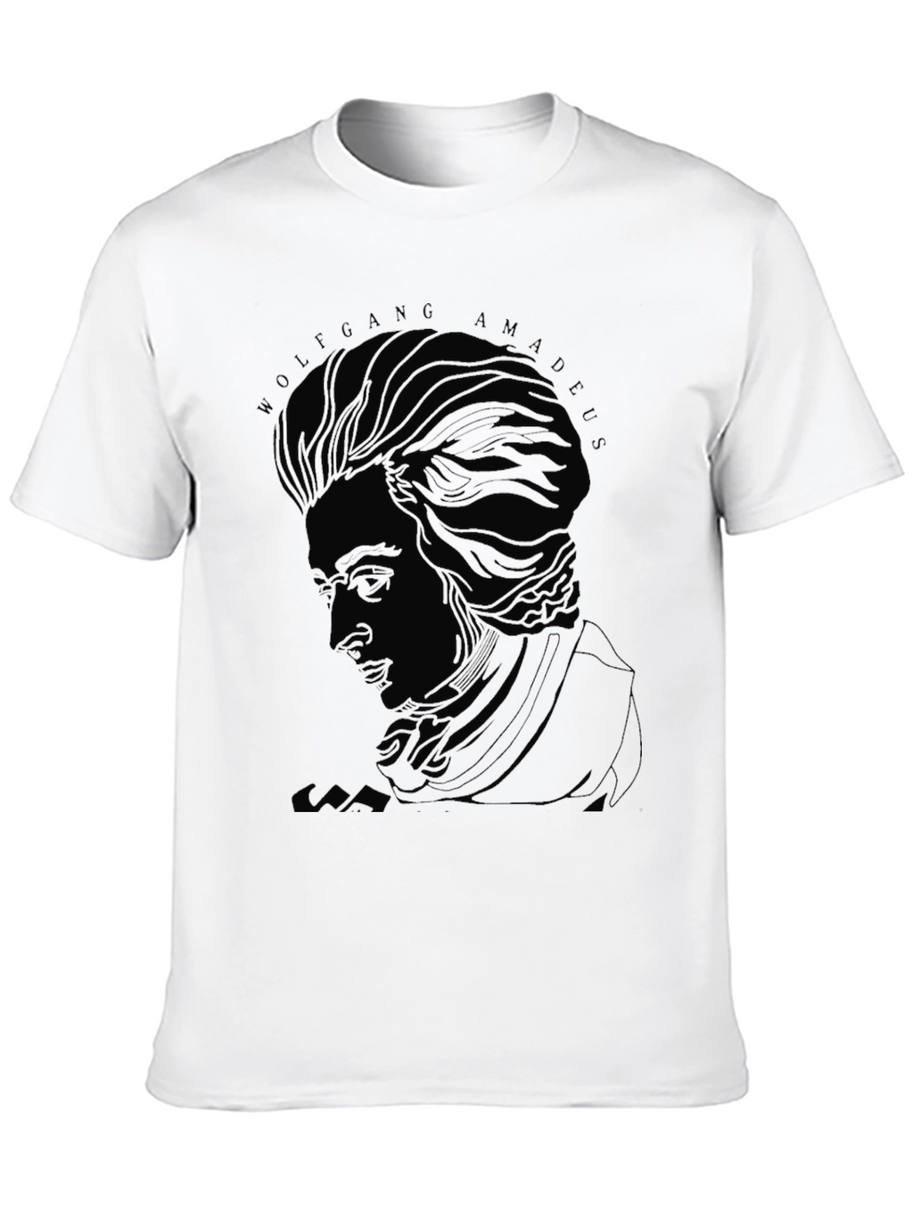 Wolfgang Amadeus Mozart Graphic Tee - Black