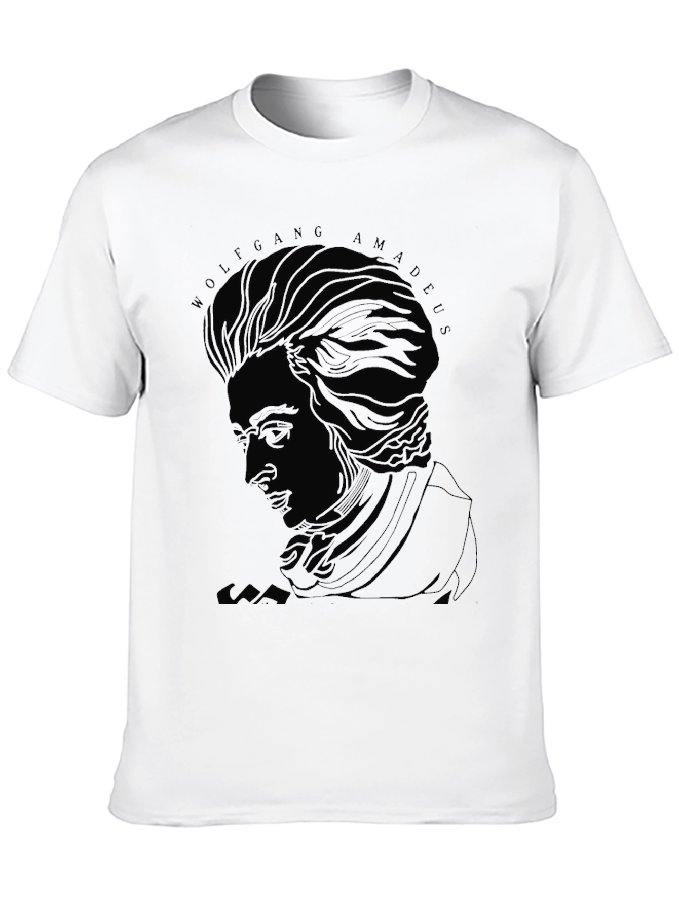 Wolfgang Amadeus Mozart Graphic Tee - Black