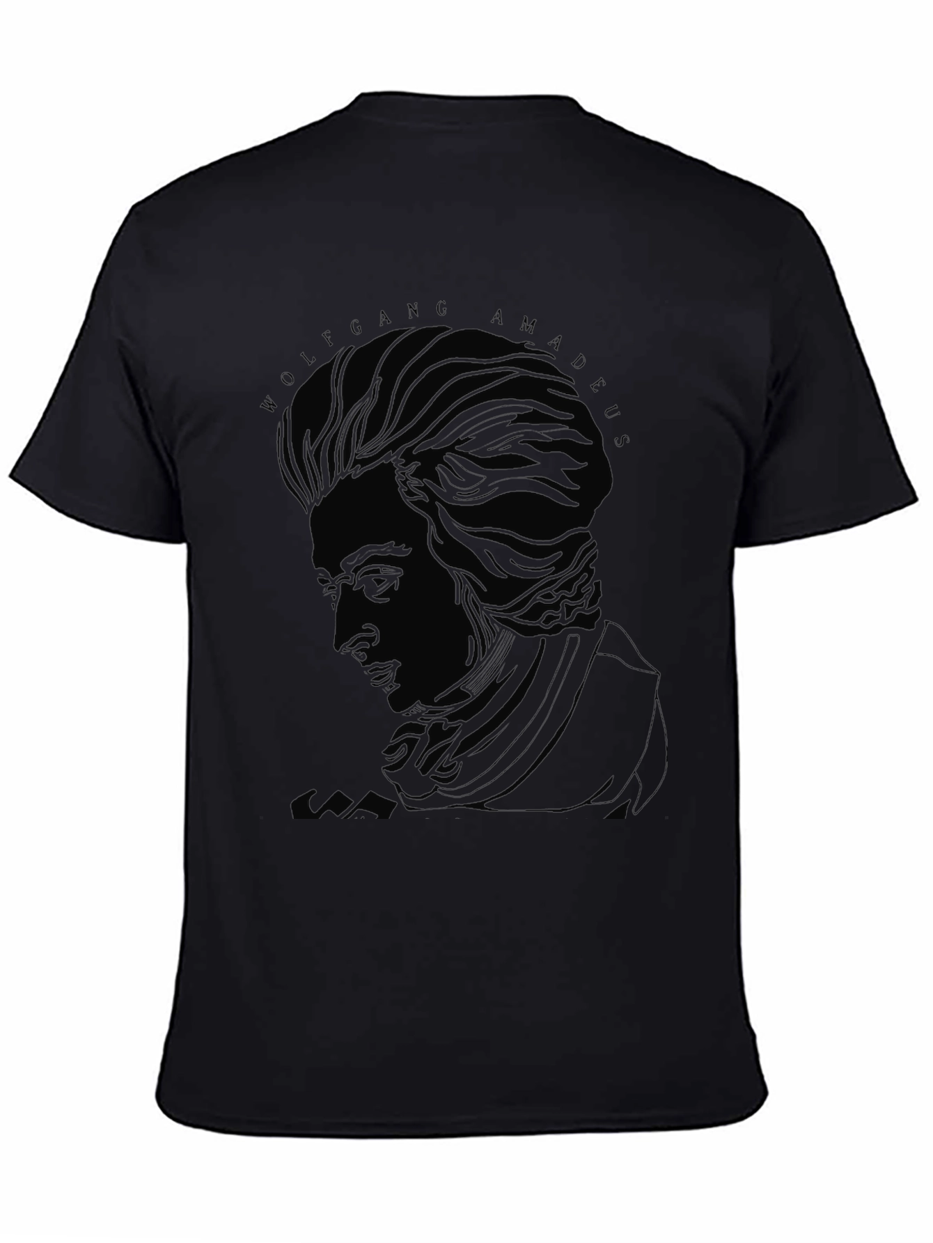 Wolfgang Amadeus Mozart Graphic Tee - Black