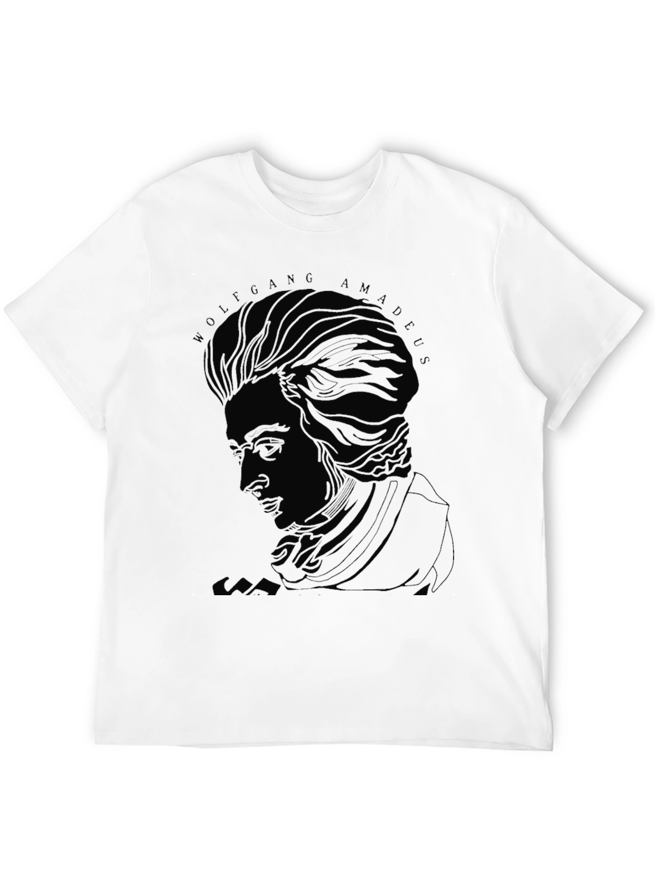 Wolfgang Amadeus Mozart Graphic Tee - Black