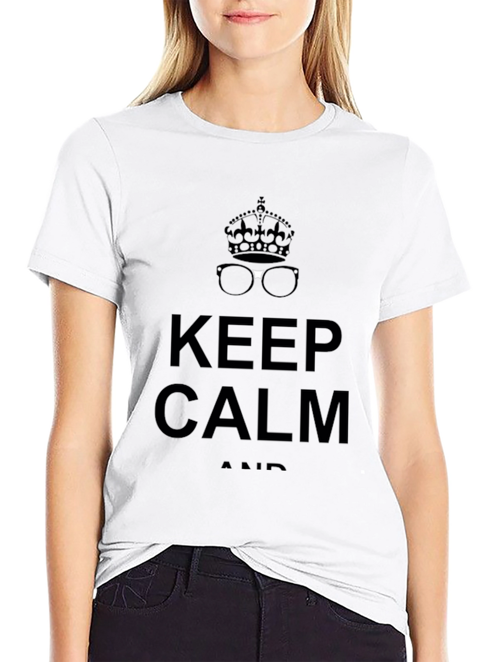 Keep Calm Crown & Glasses Graphic Tee