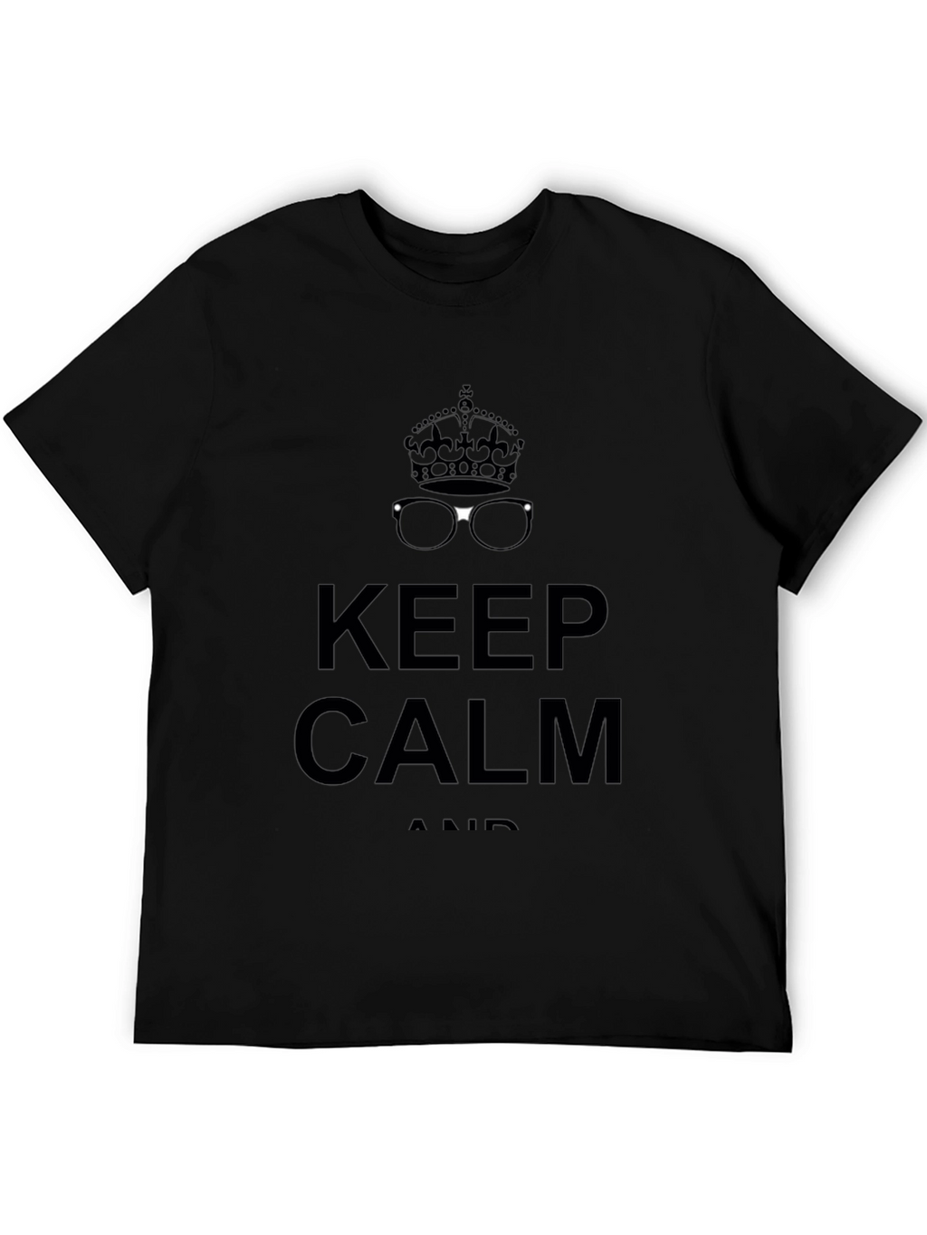 Keep Calm Crown & Glasses Graphic Tee