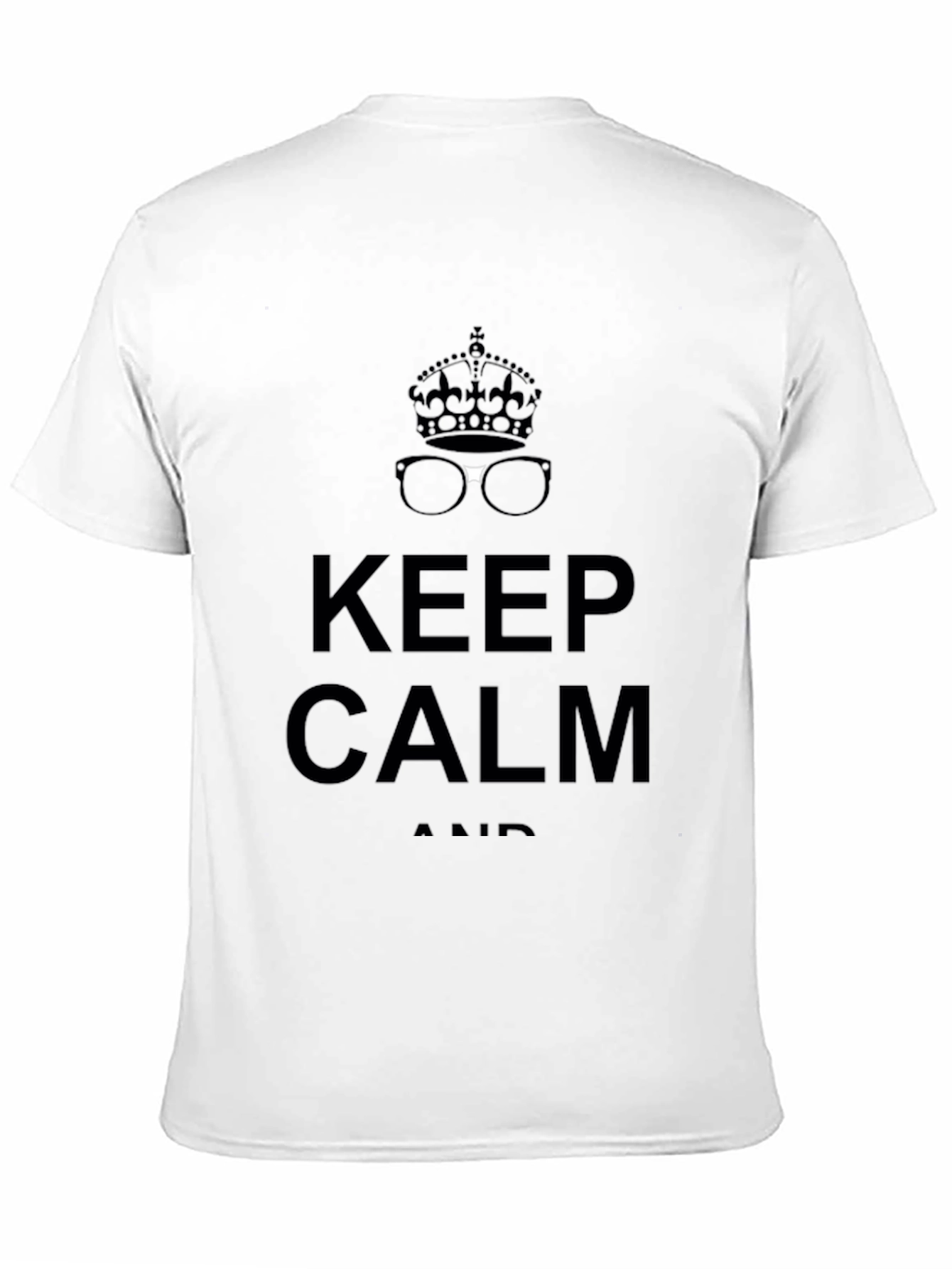 Keep Calm Crown & Glasses Graphic Tee
