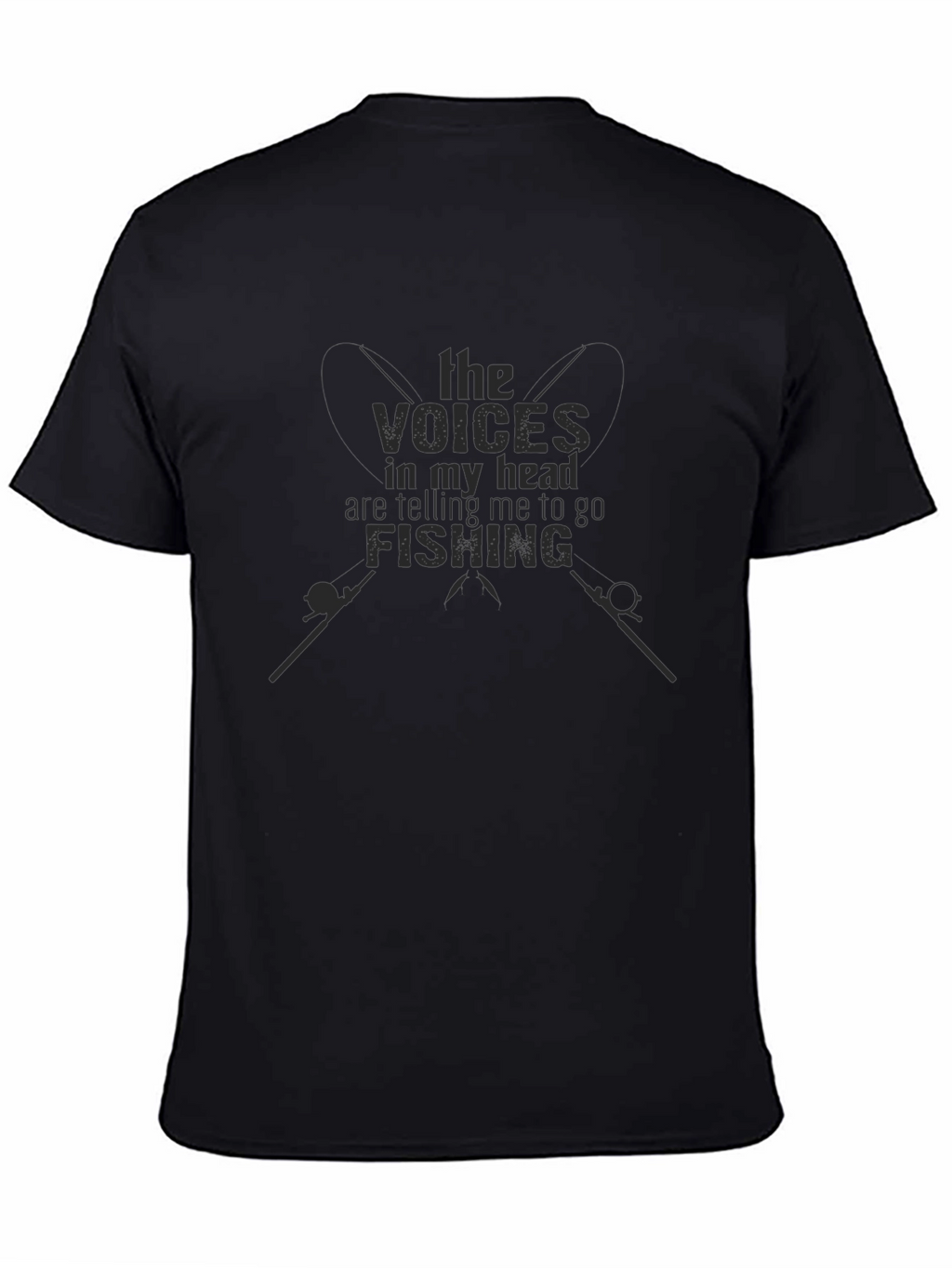 Voices in My Head Fishing Black Graphic Tee