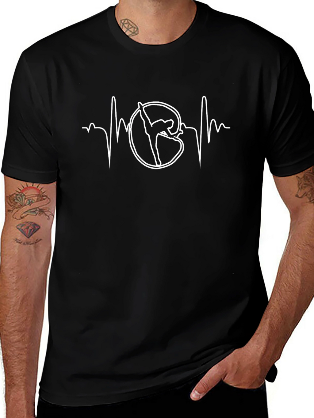 Gymnastics Heartbeat T-Shirt - Rhythmic Gymnast Tee