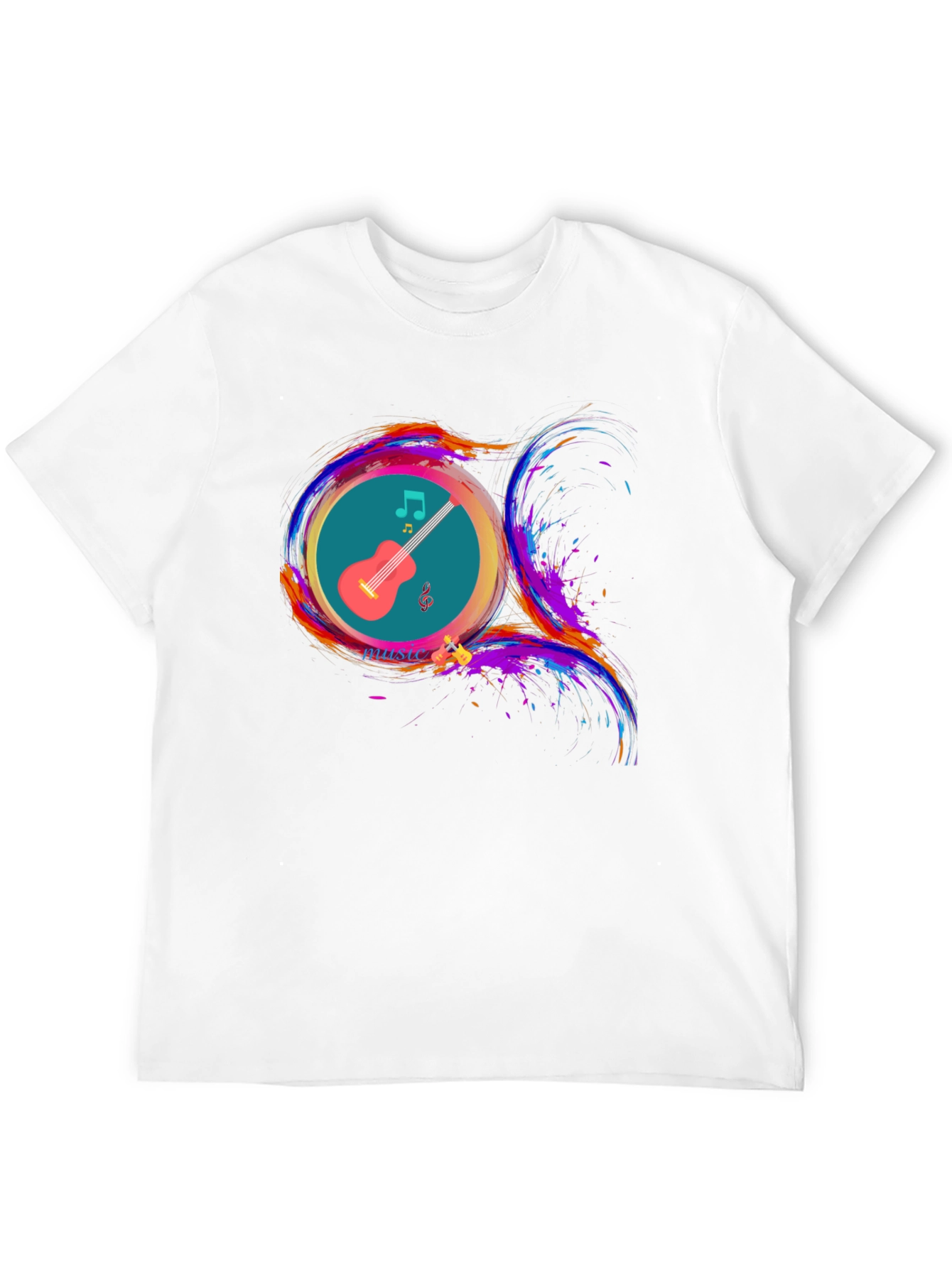 Music Design Black T-Shirt