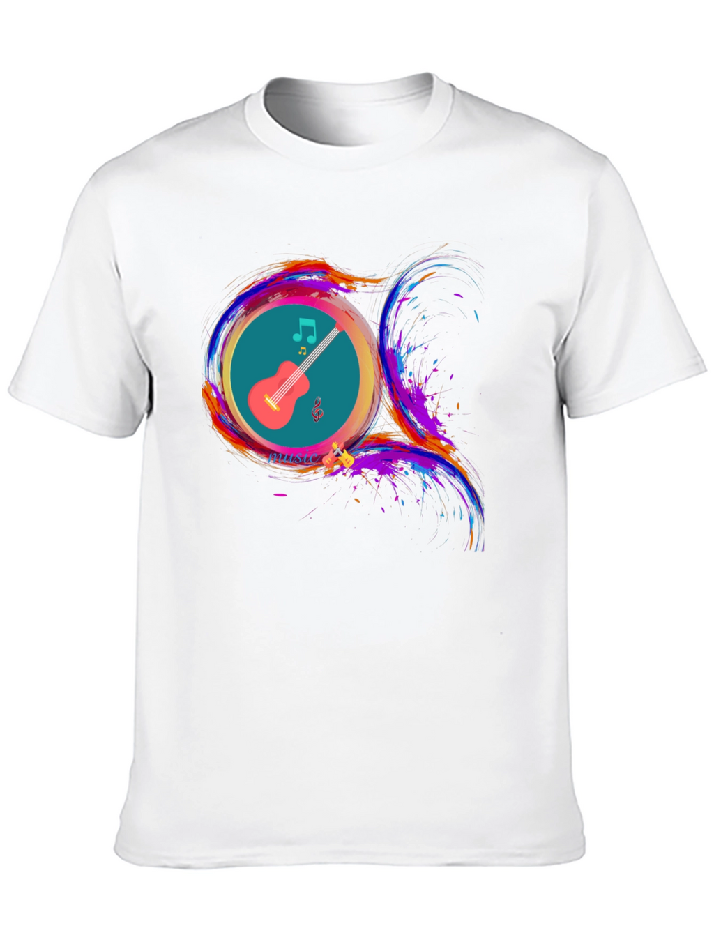 Music Design Black T-Shirt