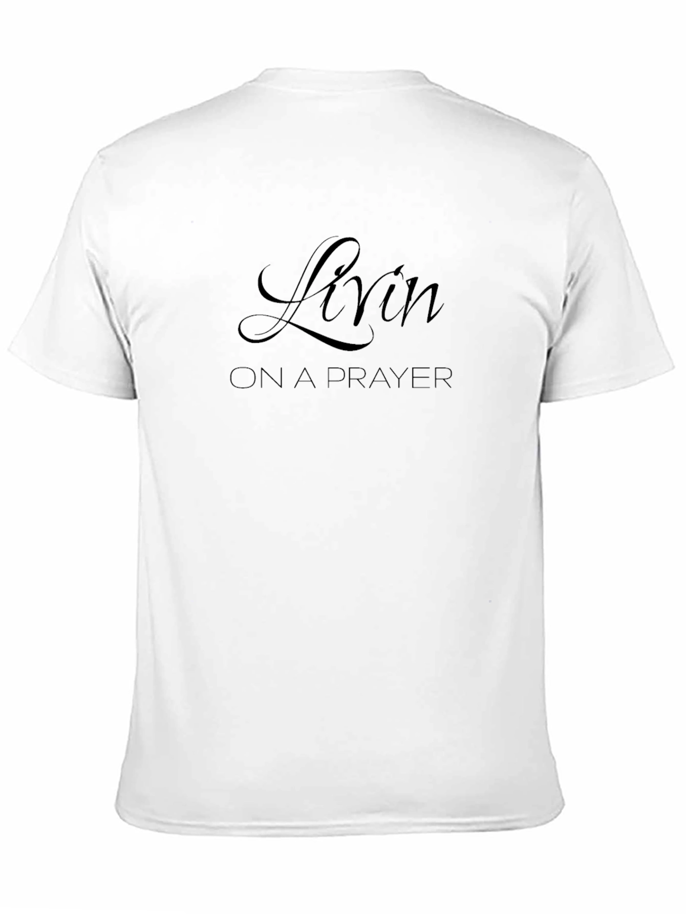 Livin on a Prayer Graphic T-Shirt - Soft Black Cotton