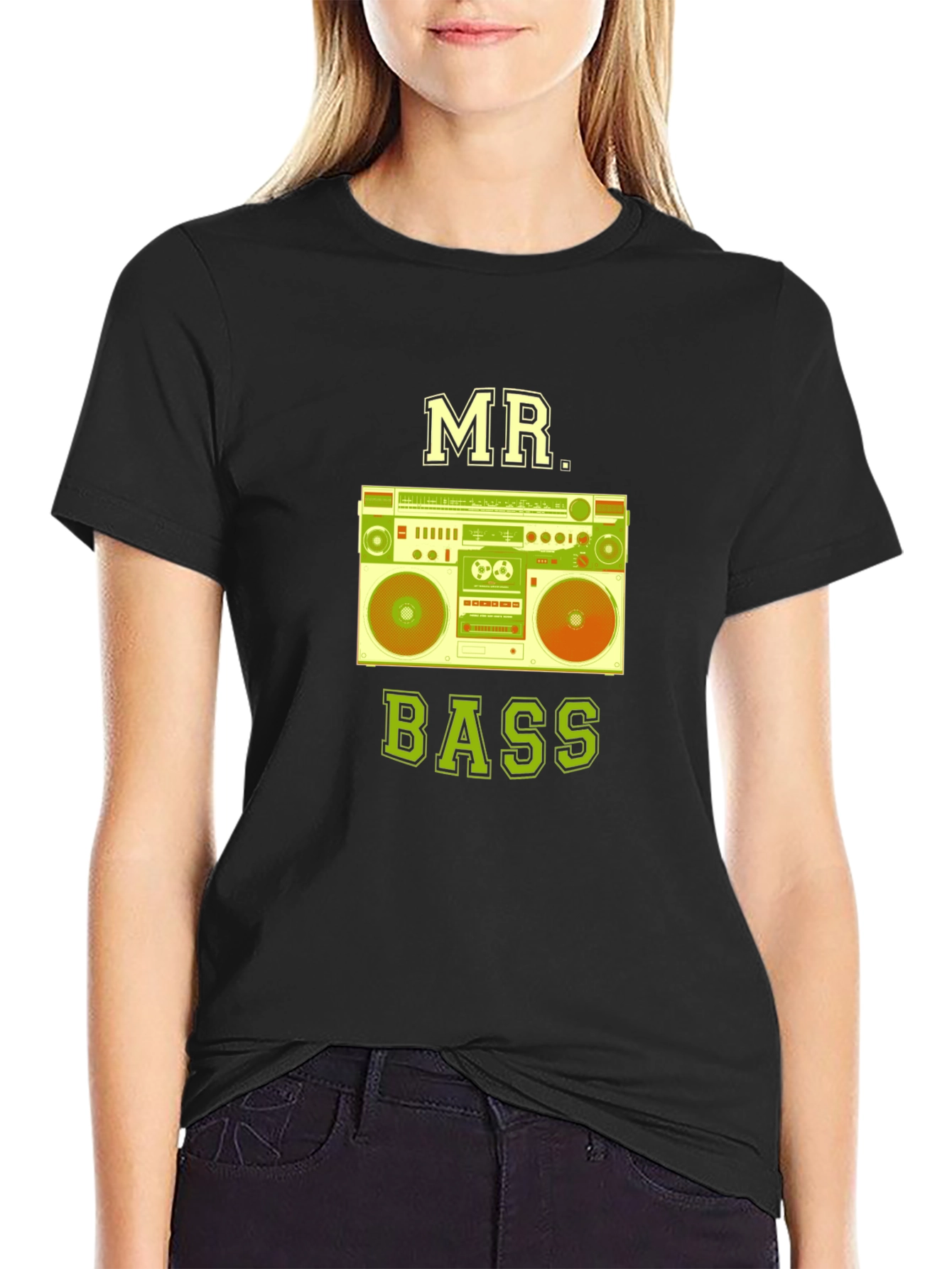 Mr. Bass Graphic Tee - Retro Boombox Design