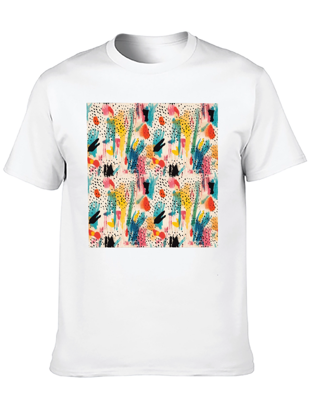 Abstract Art Print Black T-Shirt