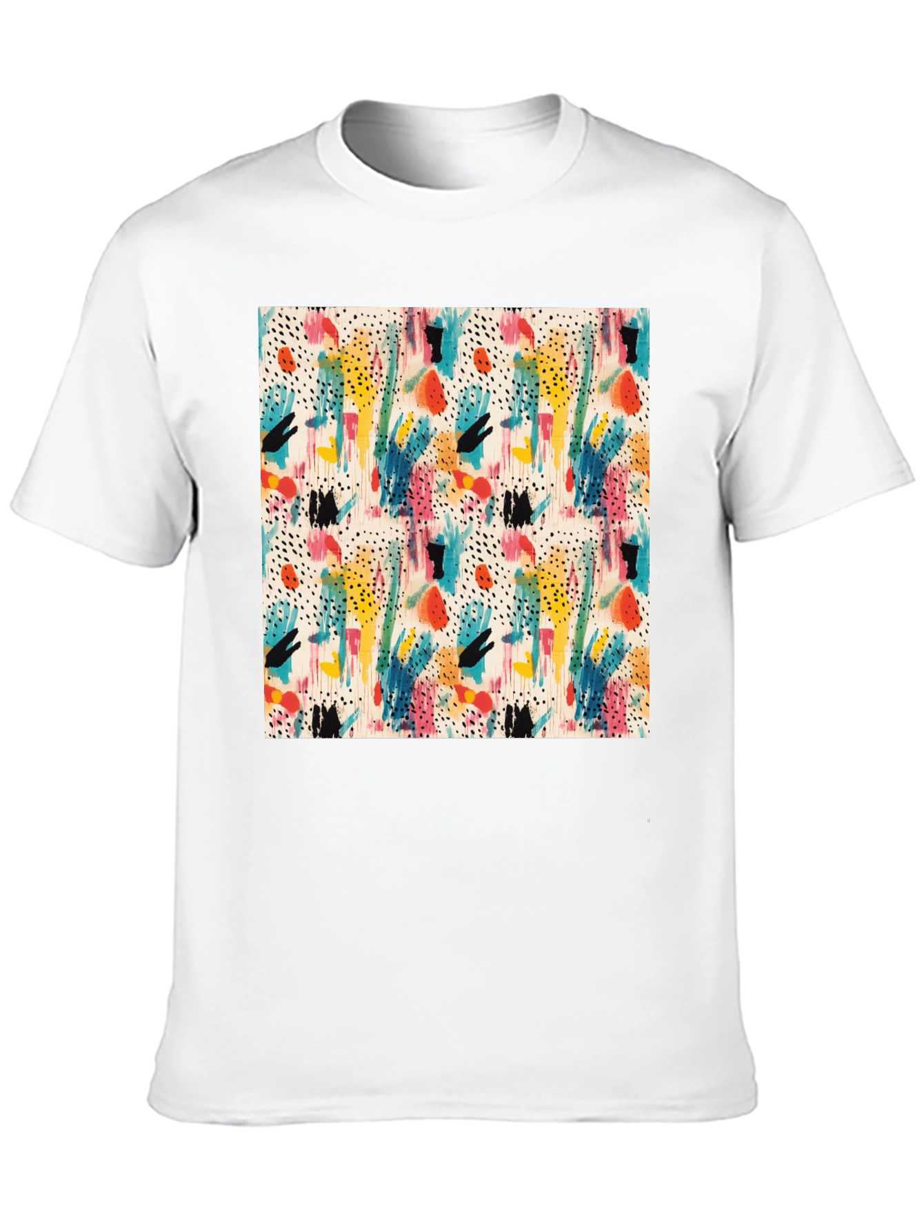 Abstract Art Print Black T-Shirt