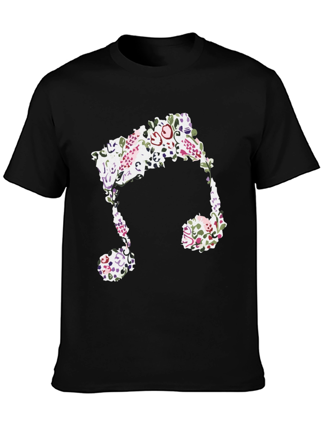 Floral Music Note Graphic Tee
